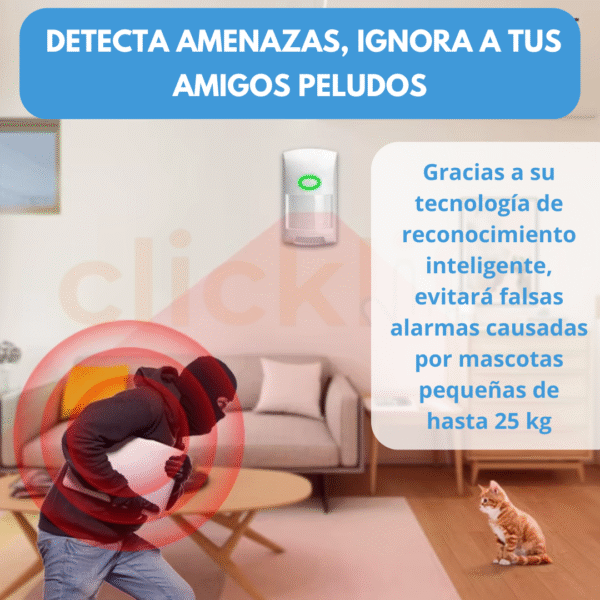 Sensor de Movimiento Antimascota de interior RF 433MHz - Imagen 5