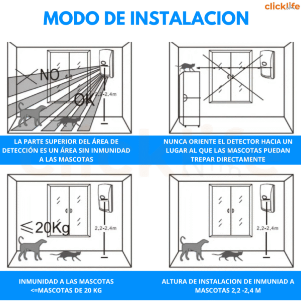 Sensor Movimiento Exterior Antimascota Pir Inlamábrico Rf433 - Imagen 7