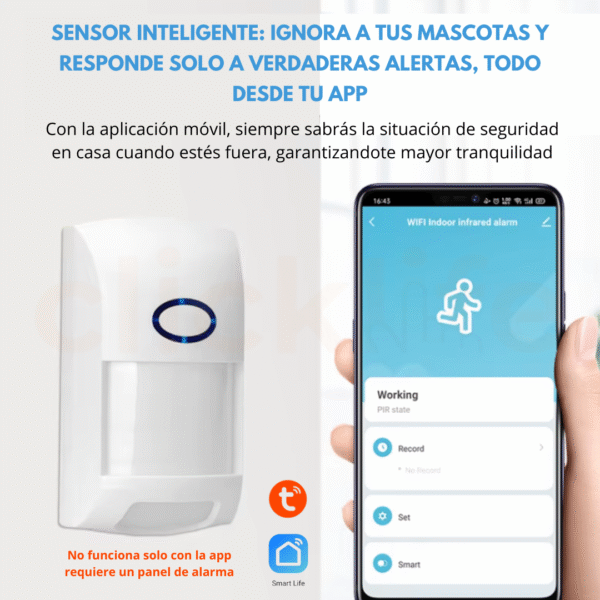 Sensor de Movimiento Antimascota de interior RF 433MHz - Imagen 7