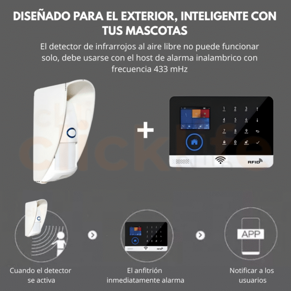 Sensor Movimiento Exterior Antimascota Pir Inlamábrico Rf433 - Imagen 8