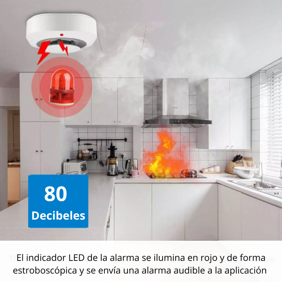 Detector De Humo Alarma Inteligente Wi-fi App Tuya Smarlife - Imagen 4