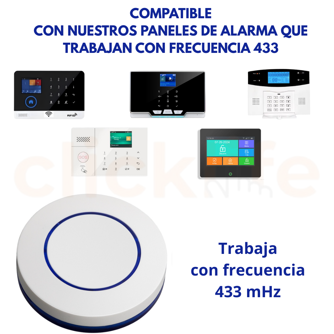 Botón Pánico Inalámbrico Sos Para Panel de Alarma Frecuencia 433 mHz - Imagen 2