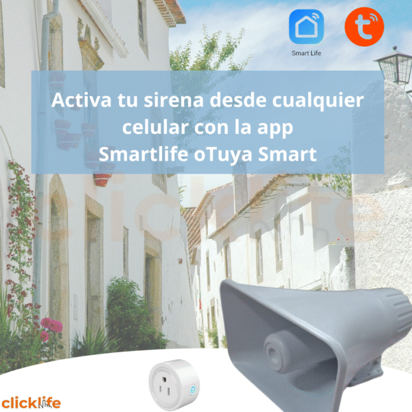 Sirena Wifi Exterior 30 Watts Control App Tuya Smart life Para Panel de Alarma - Imagen 5