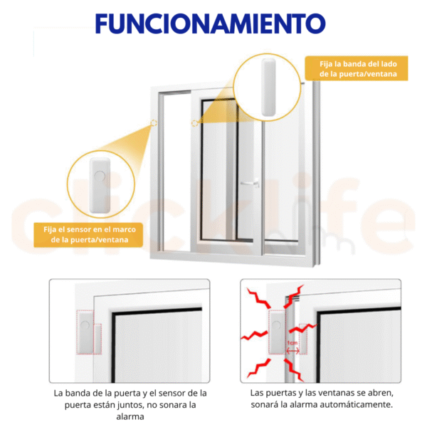 Sensor Magnético Puerta-ventana Inalámbrico Bidireccional - Imagen 3