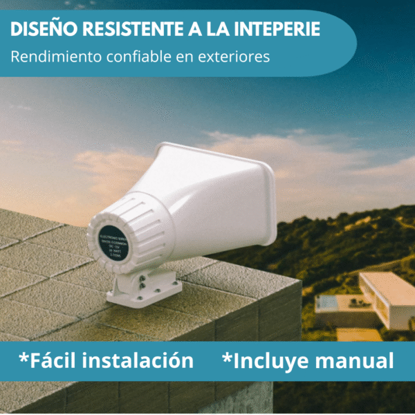 Sirena Wifi Exterior 30 Watts Control App Tuya Smart life Para Panel de Alarma - Imagen 6