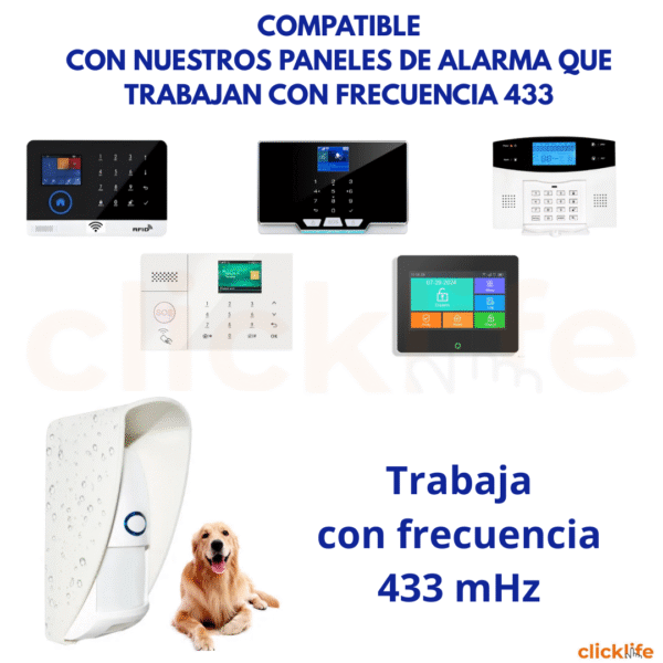 Sensor Movimiento Exterior Antimascota Pir Inlamábrico Rf433 - Imagen 2