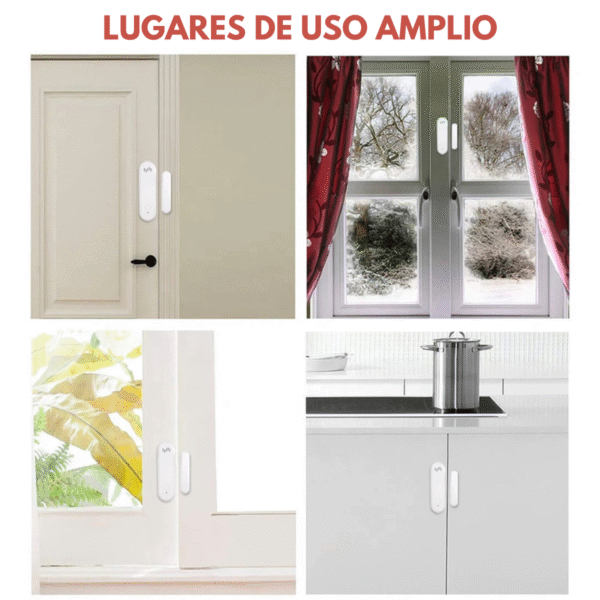 Alarma De Puerta Sensor Wifi Con Sonido Y Notificación Kit 2 - Imagen 8