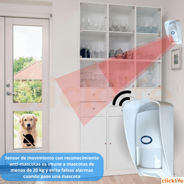 Sensor Movimiento Exterior Antimascota Pir Inlamábrico Rf433 - Imagen 3