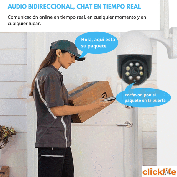 Cámara Seguridad Wifi Ptz 6mp Exterior 360 Alarma Zoom Tuya - Imagen 5