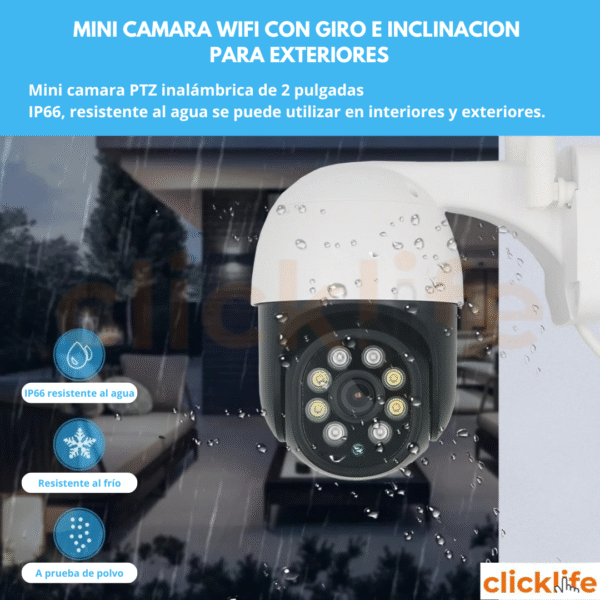 Cámara Seguridad Wifi Ptz 6mp Exterior 360 Alarma Zoom Tuya - Imagen 4