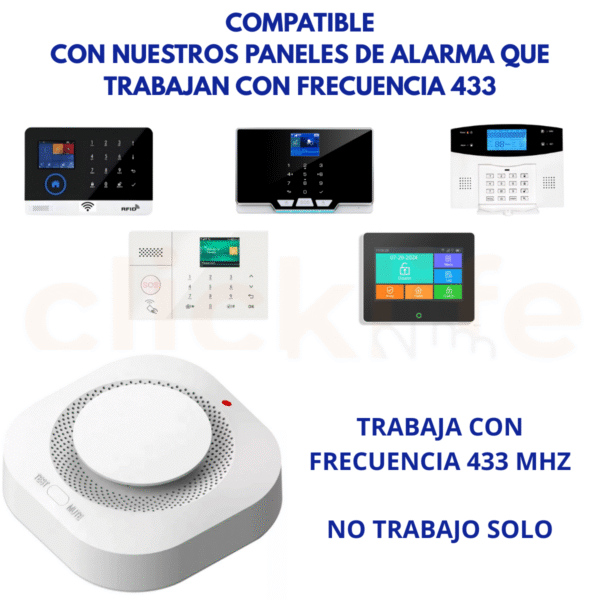 Detector De Humo Fotoeléctrico Inalámbrico Alarmas 433 Mhz - Imagen 2