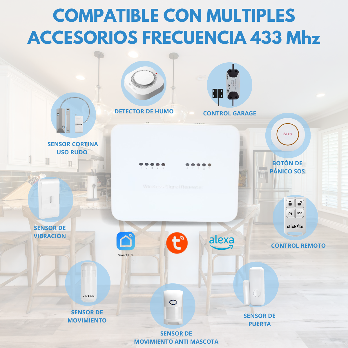 Amplificador Para Sistemas De Alarma Inalámbricos Rf 433 Mh - Imagen 3