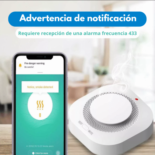 Detector De Humo Fotoeléctrico Inalámbrico Alarmas 433 Mhz - Imagen 6