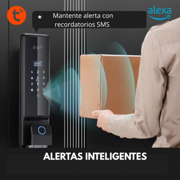 Cerradura Wifi Exterior Compatible con Alexa 6 Modos Reconocimiento Facial Cerrojo 8 Pasadores Máxima Seguridad - Imagen 10