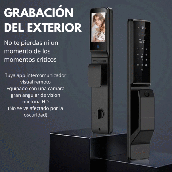 Cerradura Wifi Exterior Compatible con Alexa 6 Modos Reconocimiento Facial Cerrojo 8 Pasadores Máxima Seguridad - Imagen 11