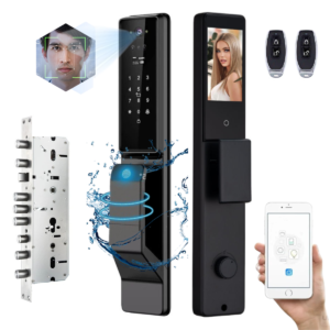 Cerradura Wifi Exterior Compatible con Alexa 7 Modos Reconocimiento Facial Cerrojo 8 Pasadores Máxima Seguridad
