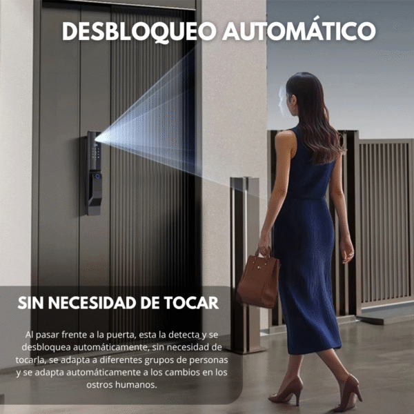 Cerradura Wifi Exterior Compatible con Alexa 6 Modos Reconocimiento Facial Cerrojo 8 Pasadores Máxima Seguridad - Imagen 7