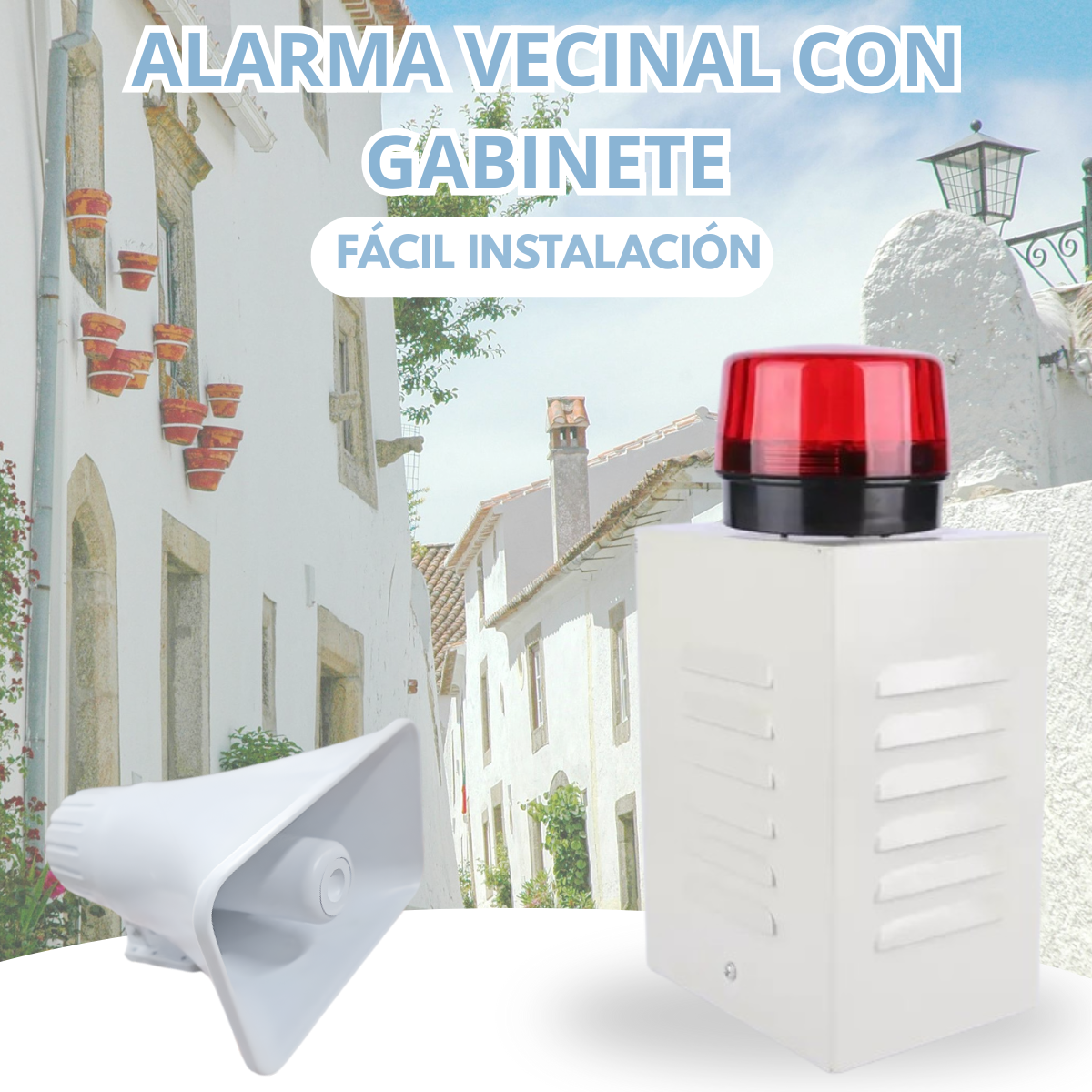 Sirena Alarma Exterior 30 W Cableada Con Gabinete Para Panel de Alarma Frecuencia 433 mHz - Imagen 6