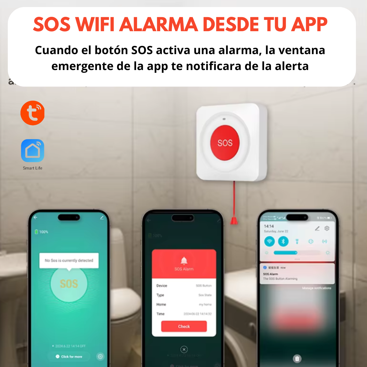 Botón de Pánico Sos Wifi Inalámbrico Sistema de Alarma - Imagen 6