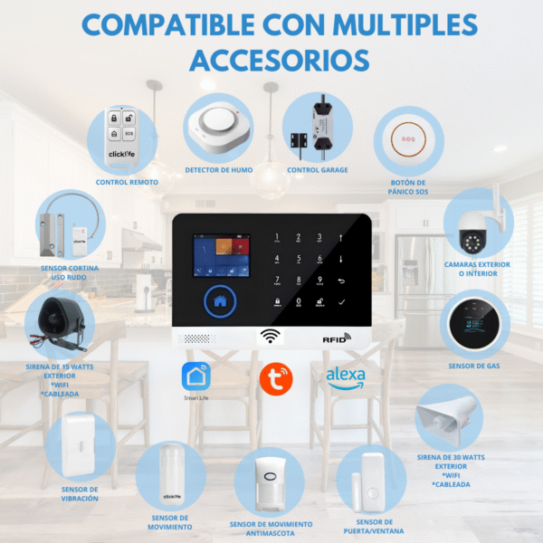 Alarma 401 Casa Negocio Wifi Inalambrica Kit 6 Sensores - Imagen 2