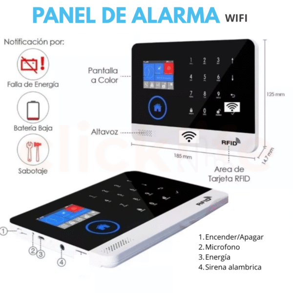 Alarma 401 Casa Negocio Wifi Inalambrica Kit 6 Sensores - Imagen 4