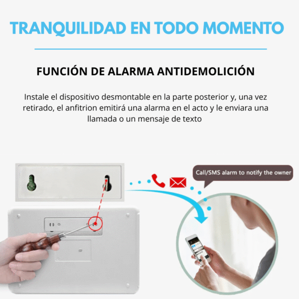 Alarma 401 Casa Negocio Wifi Inalambrica Kit 6 Sensores - Imagen 9