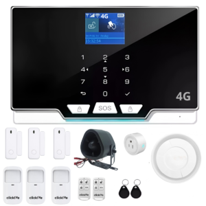 Panel de Alarma Casa Negocio Gsm 4G Wifi Inalámbrica Kit 6 Sirena Wifi 15 Watts Wifi