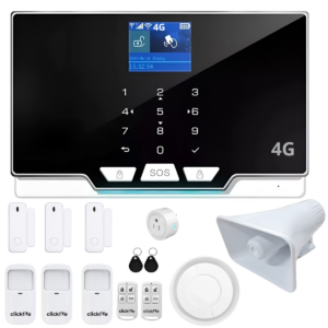 Panel De Alarma Casa Negocio Gsm 4G Wifi Inalámbrica Kit 6 Sirena WiFi 30 Watts Wifi
