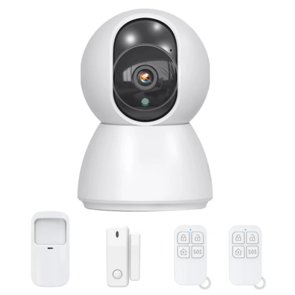 Kit Camara Con Alarma Sensor Apertura Control App Smart Life