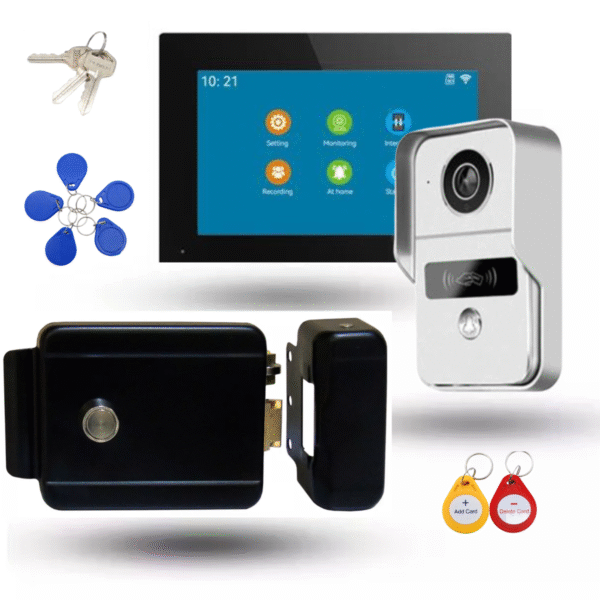 Timbre Video Portero Monitor Ip Touch 10 Pulgadas Chapa Wifi Izquierda o Derecha