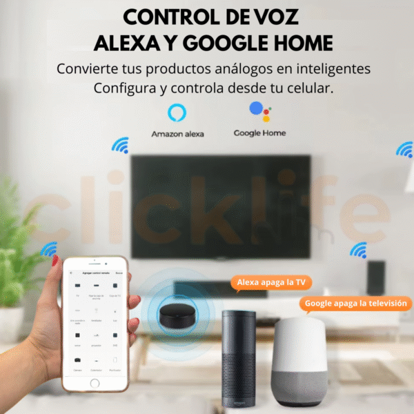 Control Remoto Ir Universal Wifi Temperatura Y Humedad Alexa Y Google - Imagen 4