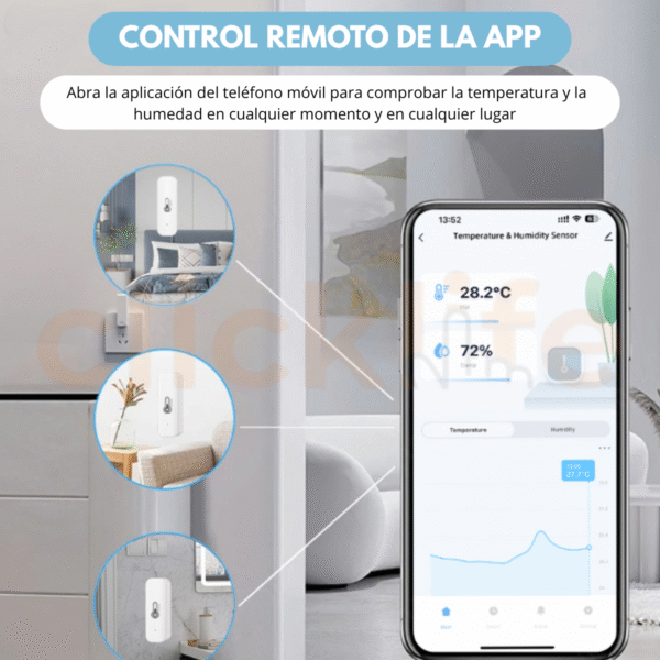 Sensores Termostato Temperatura Y Humedad Inteligente Wifi Agregar a favoritos 5.0 Calificación 5.0 de 5. 1 opinión. ( - Imagen 3