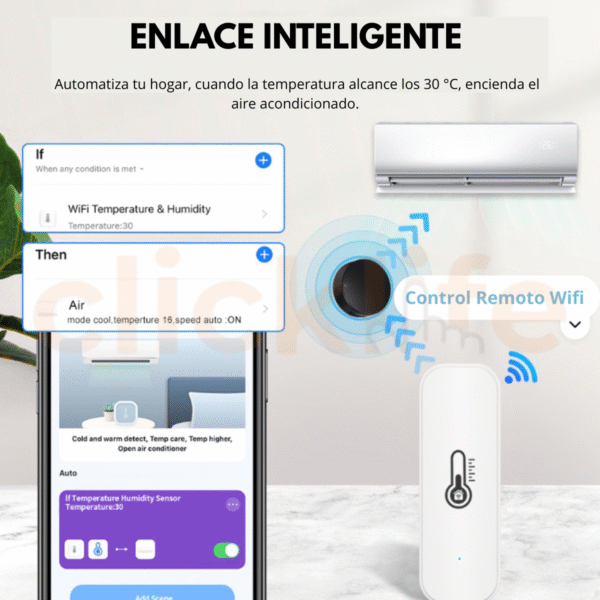 Sensores Termostato Temperatura Y Humedad Inteligente Wifi Agregar a favoritos 5.0 Calificación 5.0 de 5. 1 opinión. ( - Imagen 4