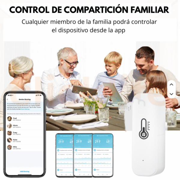 Sensores Termostato Temperatura Y Humedad Inteligente Wifi Agregar a favoritos 5.0 Calificación 5.0 de 5. 1 opinión. ( - Imagen 6