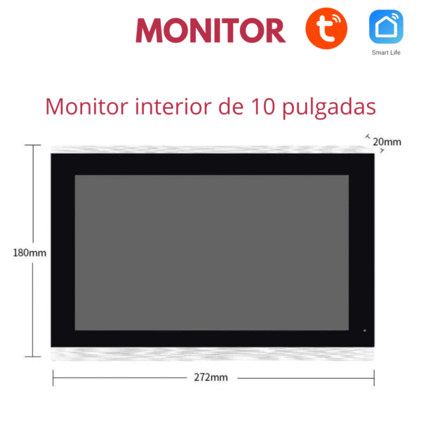 Timbre Video Portero Monitor Ip Touch 10 Pulgadas Chapa Wifi Izquierda o Derecha - Imagen 7
