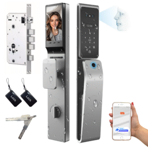 Cerradura Inteligente Impermeable IP65 Alexa 6 Modos de Apertura Con Reconocimiento Facial, Huella Dactilar