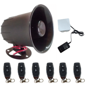 Alarma Sirena Vecinal de 15W Con 6 Control Remoto
