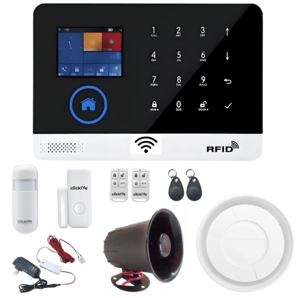 Alarma Wifi Kit 2 Sensores Doble Sirena Cableado de 4 Metros Casa Negocio Inalámbrica