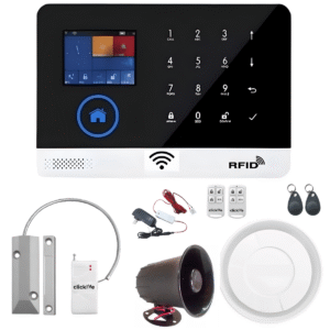Alarma Wifi Kit 1 Sensor Uso Rudo Doble Sirena Cableado de 4 Metros Casa Negocio Inalámbrica