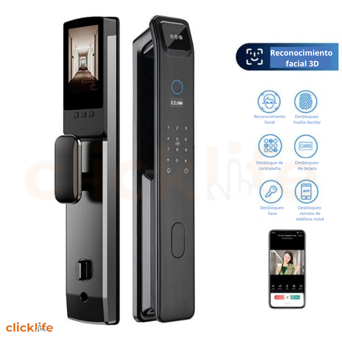 Cerradura Inteligente Wifi Digital Reconocimiento Facial App Wishome - Imagen 4