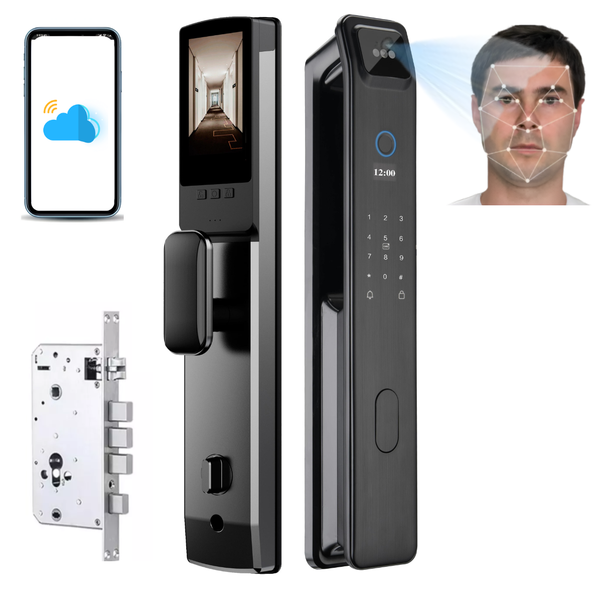 Cerradura Inteligente Wifi Digital Reconocimiento Facial App Wishome