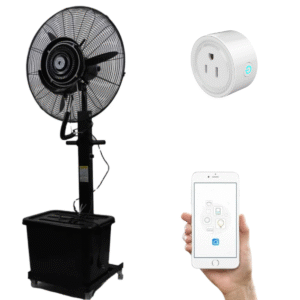 Ventilador Industrial Humificador Nebulizador  Wifi Terraza Brisa de 42 Ltrs