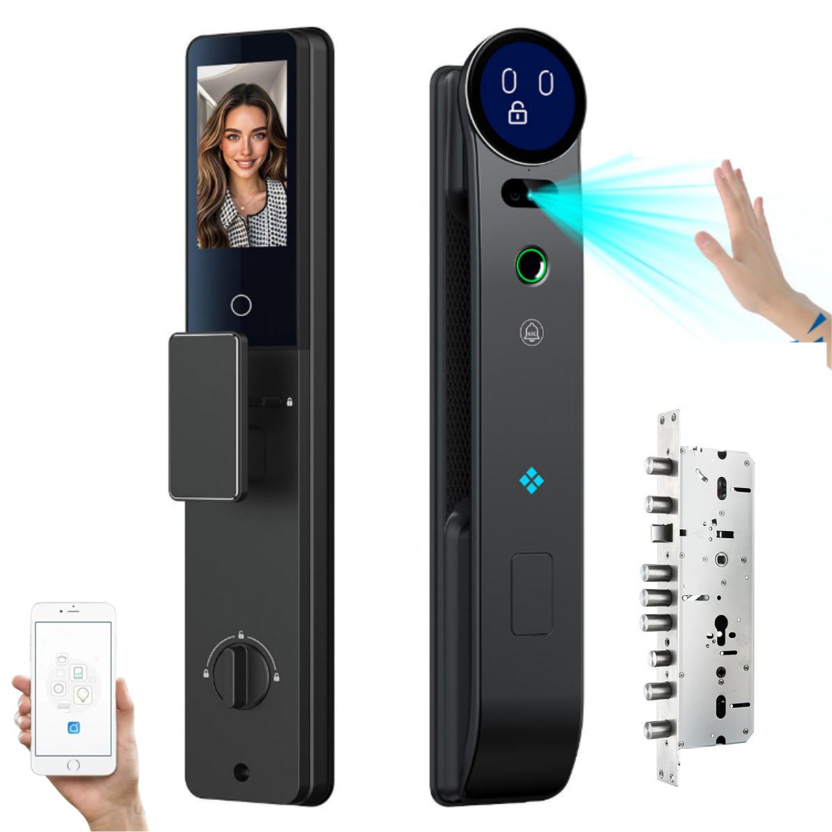 Cerradura inteligente 7 modos apertura Alexa, Tuya smart Impermeable