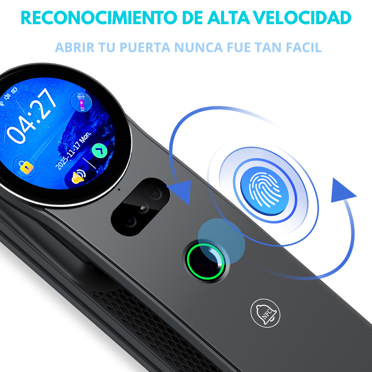 Cerradura inteligente 7 modos apertura Alexa, Tuya smart Impermeable - Imagen 7